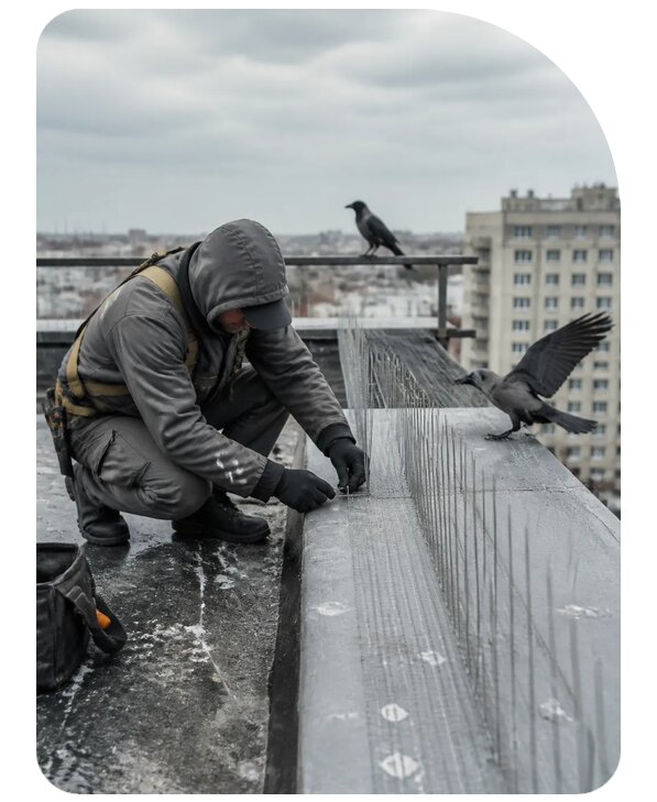 Защита от ворон под ключ в Соколе по цене от 5210 р. | Сенат-Скл